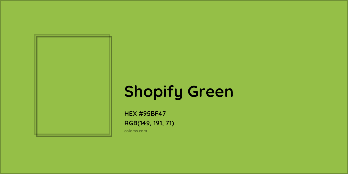 HEX #95BF47 Shopify Green Other Brand - Color Code