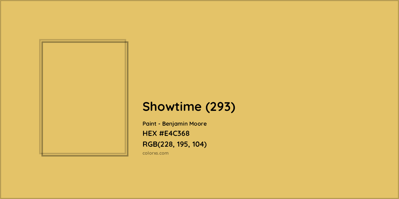 HEX #E4C368 Showtime (293) Paint Benjamin Moore - Color Code