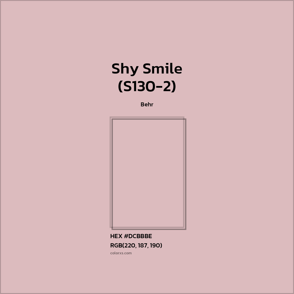 HEX #DCBBBE Shy Smile (S130-2) Paint Behr - Color Code