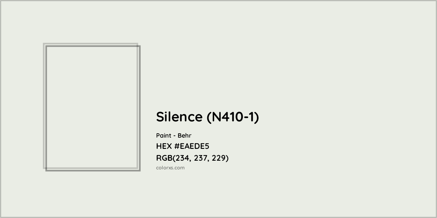 HEX #EAEDE5 Silence (N410-1) Paint Behr - Color Code