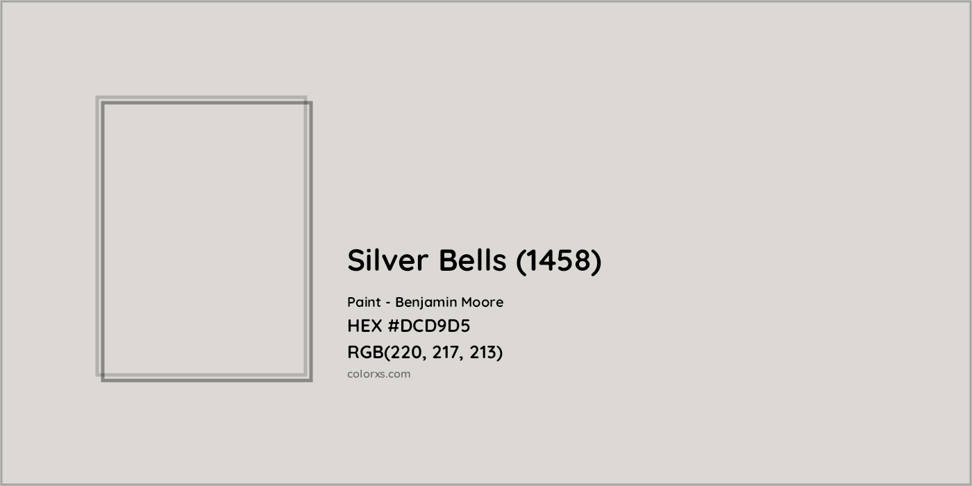 HEX #DCD9D5 Silver Bells (1458) Paint Benjamin Moore - Color Code