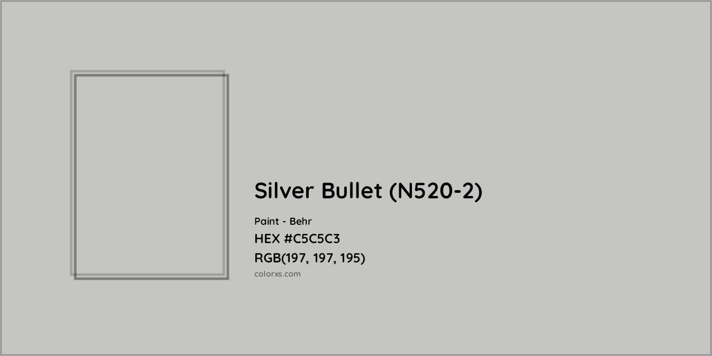 HEX #C5C5C3 Silver Bullet (N520-2) Paint Behr - Color Code