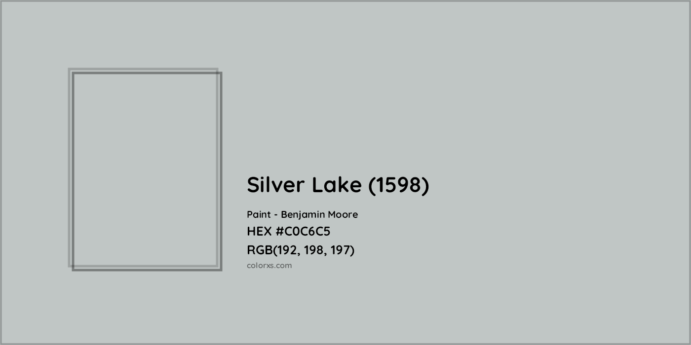 HEX #C0C6C5 Silver Lake (1598) Paint Benjamin Moore - Color Code