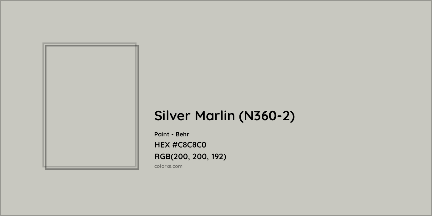 HEX #C8C8C0 Silver Marlin (N360-2) Paint Behr - Color Code