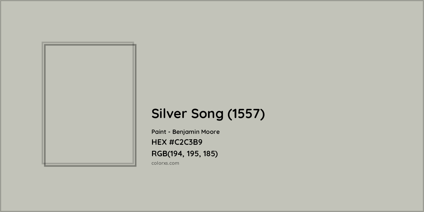 HEX #C2C3B9 Silver Song (1557) Paint Benjamin Moore - Color Code