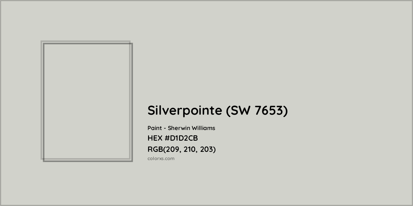 HEX #D1D2CB Silverpointe (SW 7653) Paint Sherwin Williams - Color Code