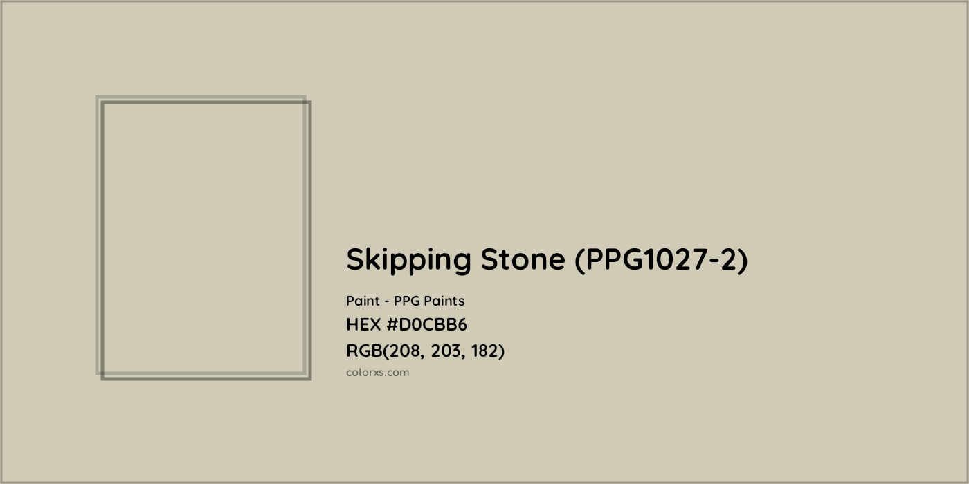 HEX #D0CBB6 Skipping Stone (PPG1027-2) Paint PPG Paints - Color Code