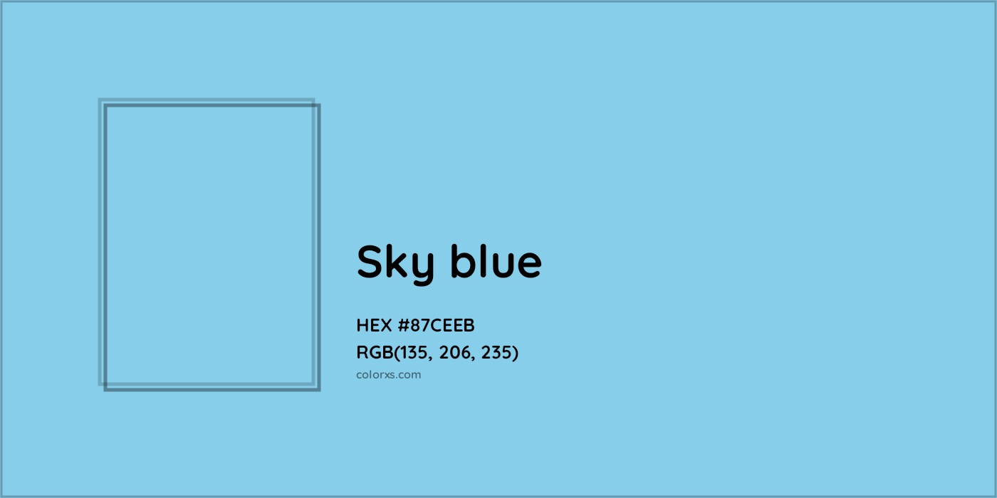 HEX #87CEEB Sky blue Color - Color Code