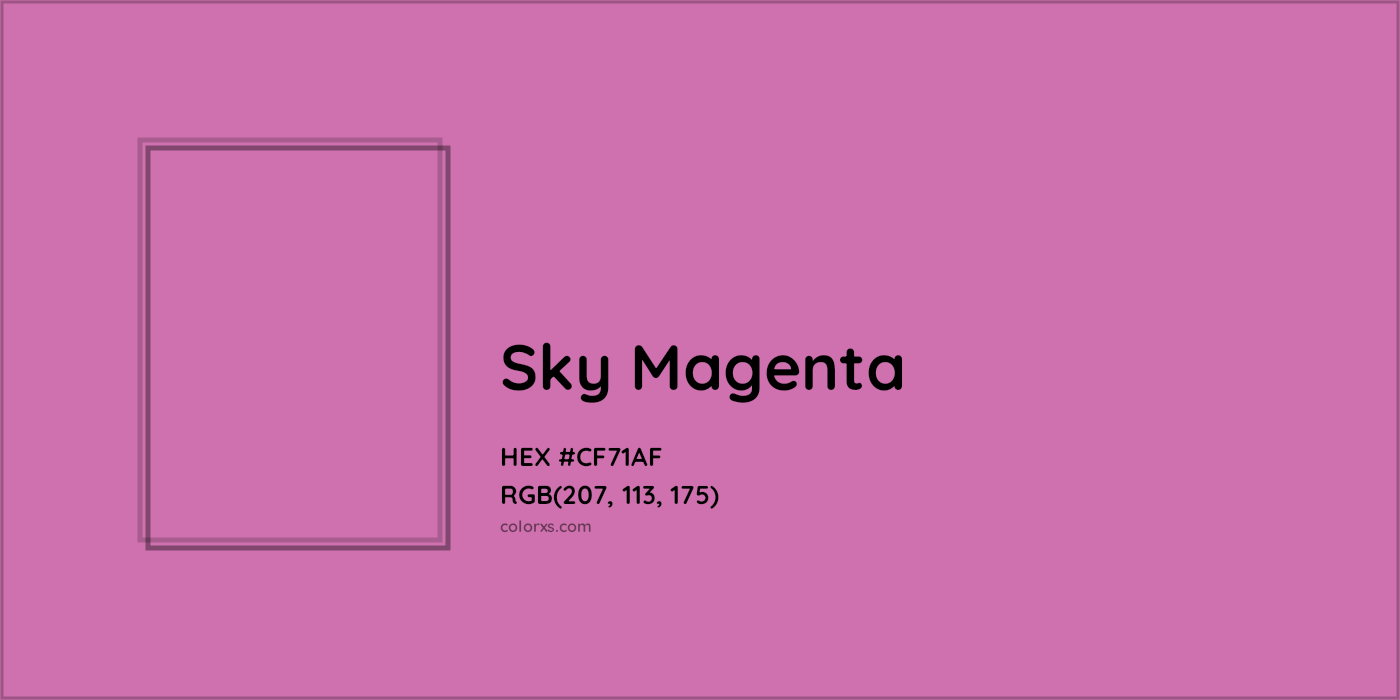 HEX #CF71AF Sky Magenta Color - Color Code