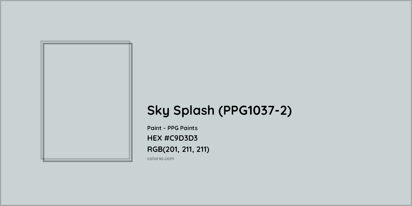 HEX #C9D3D3 Sky Splash (PPG1037-2) Paint PPG Paints - Color Code