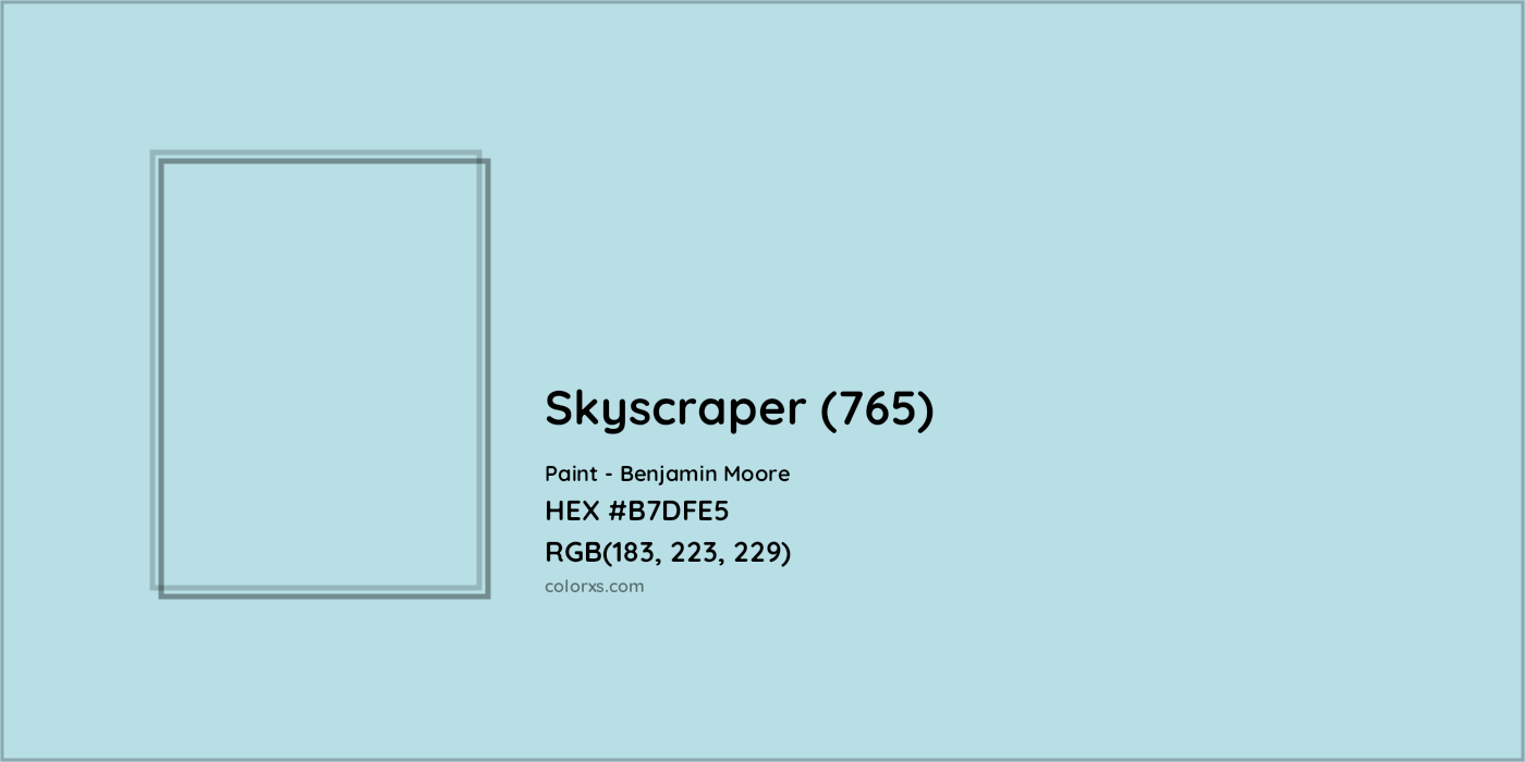 HEX #B7DFE5 Skyscraper (765) Paint Benjamin Moore - Color Code