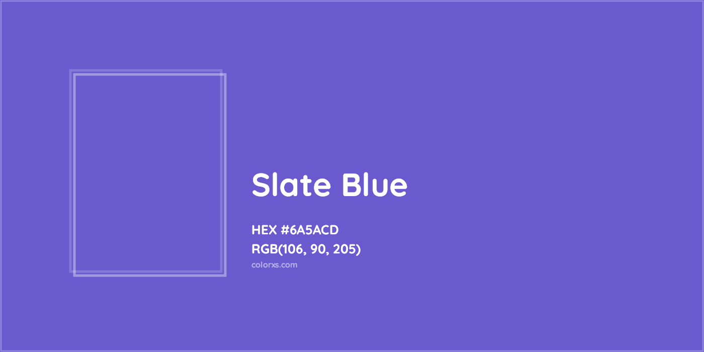 HEX #6A5ACD Slate Blue Color - Color Code