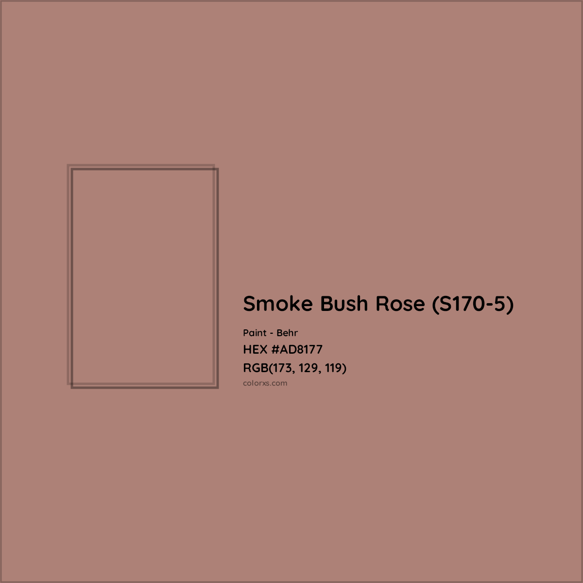 HEX #AD8177 Smoke Bush Rose (S170-5) Paint Behr - Color Code