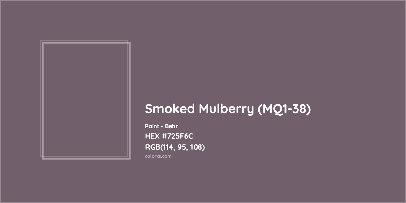 HEX #725F6C Smoked Mulberry (MQ1-38) Paint Behr - Color Code