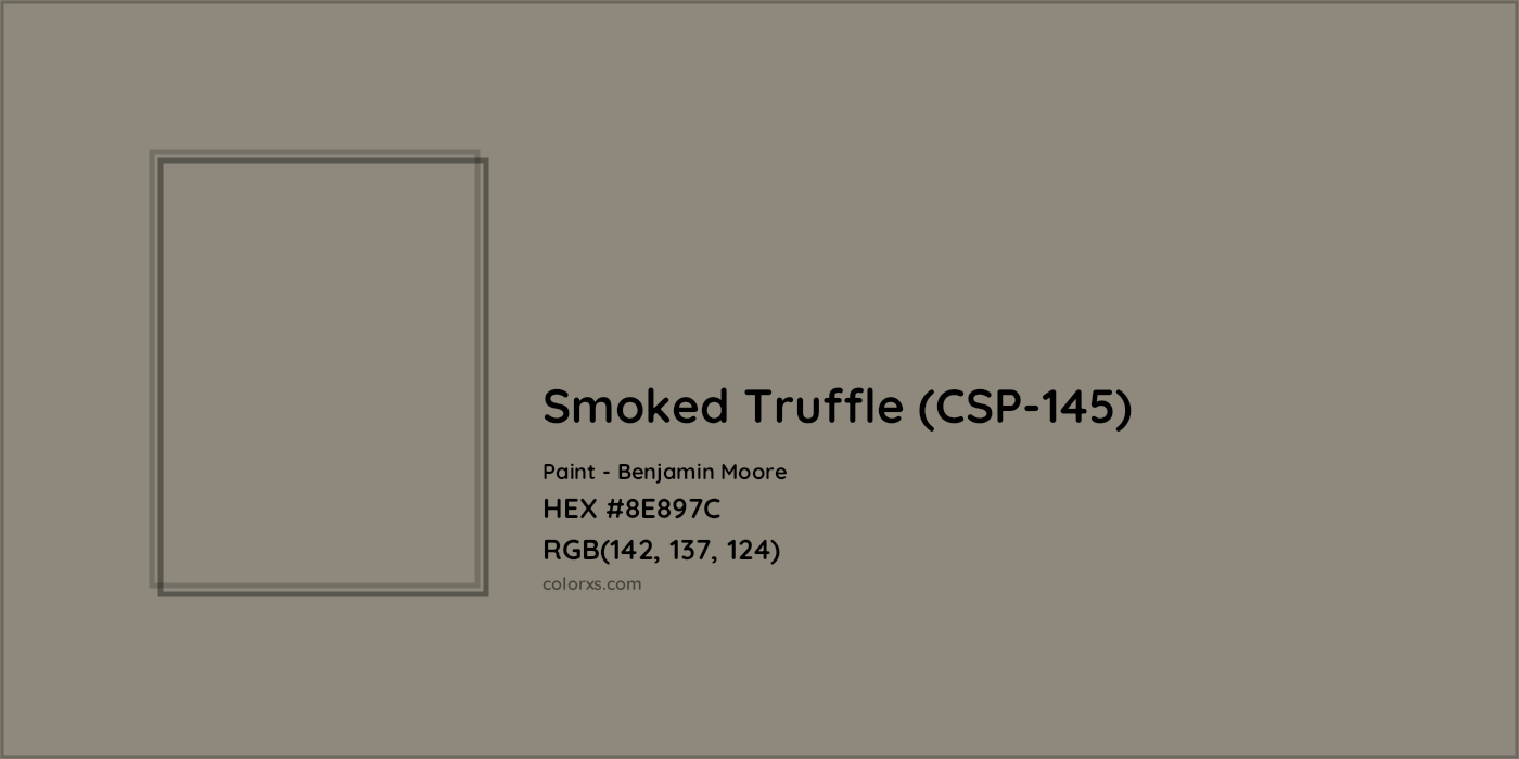 HEX #8E897C Smoked Truffle (CSP-145) Paint Benjamin Moore - Color Code