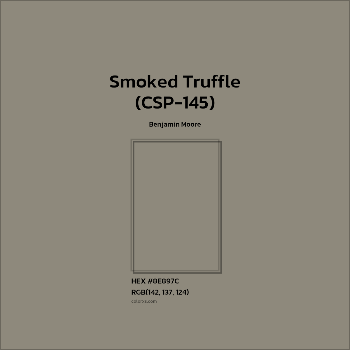 HEX #8E897C Smoked Truffle (CSP-145) Paint Benjamin Moore - Color Code