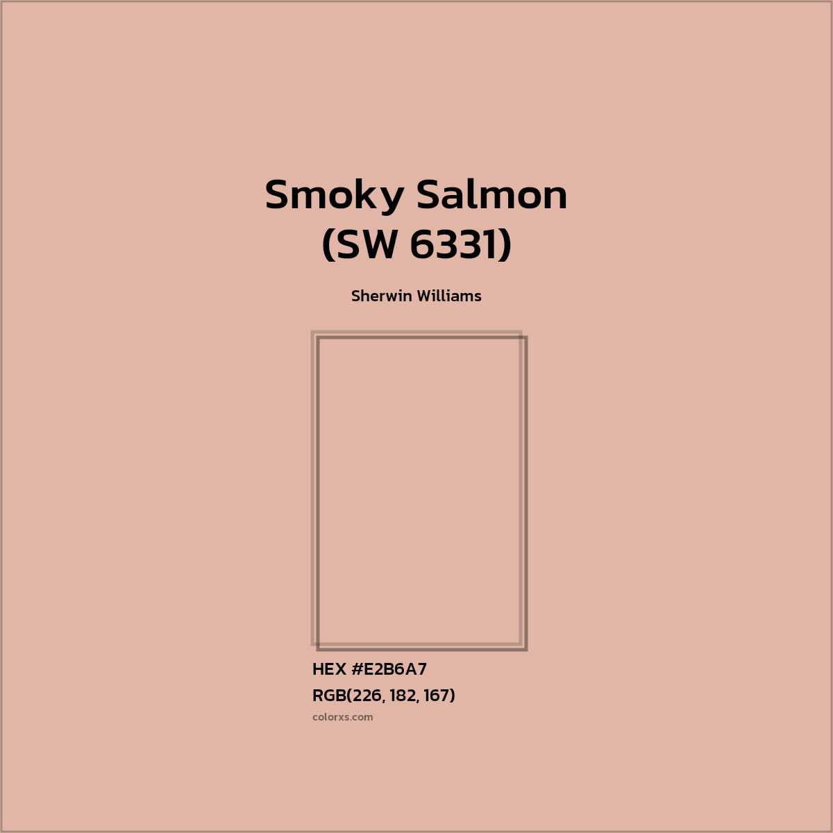 HEX #E2B6A7 Smoky Salmon (SW 6331) Paint Sherwin Williams - Color Code