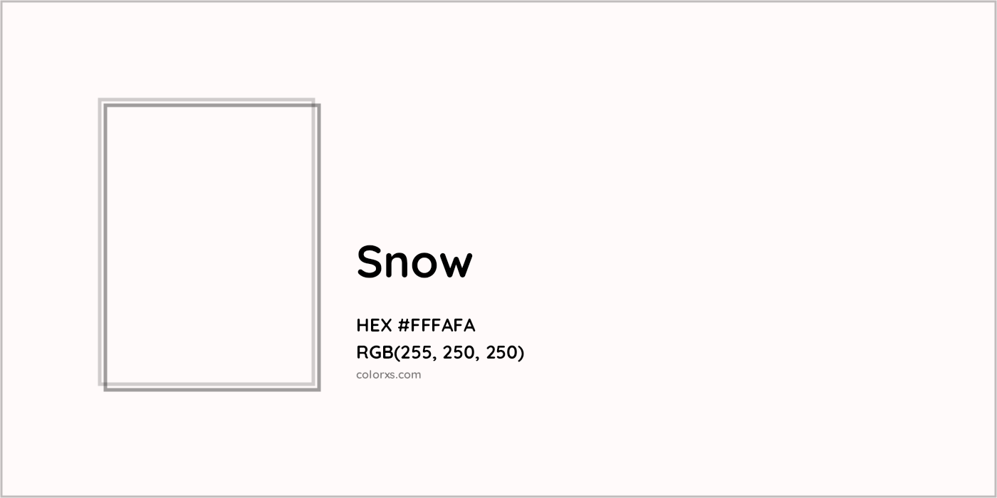 HEX #FFFAFA Snow Color - Color Code