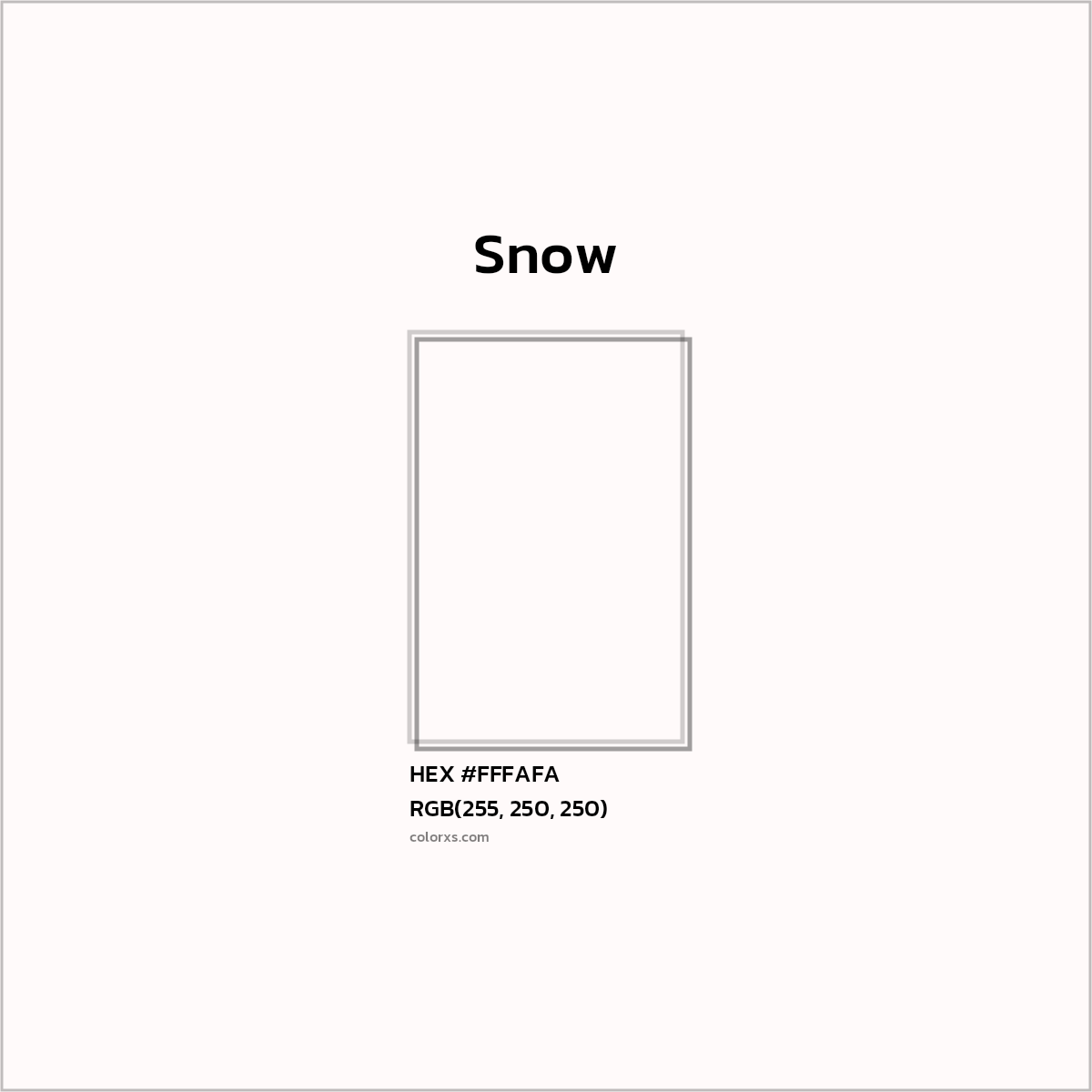 HEX #FFFAFA Snow Color - Color Code