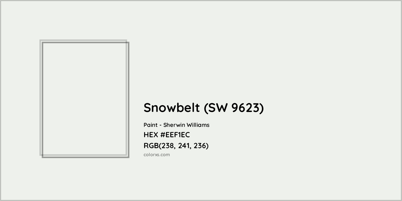 HEX #EEF1EC Snowbelt (SW 9623) Paint Sherwin Williams - Color Code