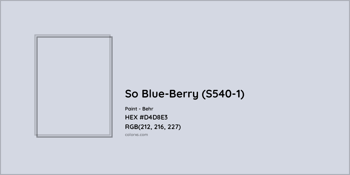 HEX #D4D8E3 So Blue-Berry (S540-1) Paint Behr - Color Code