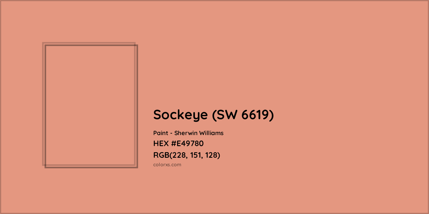 HEX #E49780 Sockeye (SW 6619) Paint Sherwin Williams - Color Code