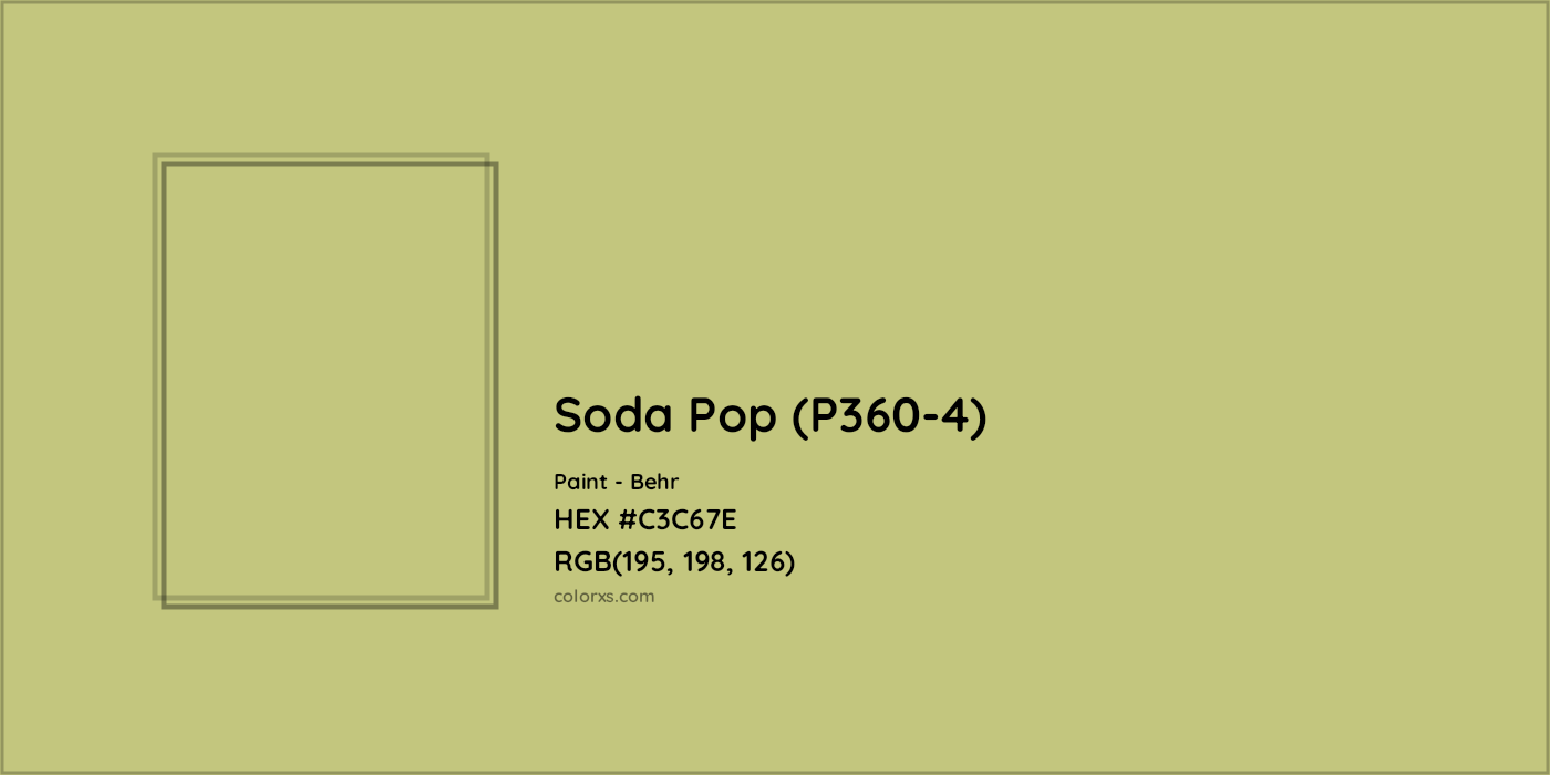 HEX #C3C67E Soda Pop (P360-4) Paint Behr - Color Code