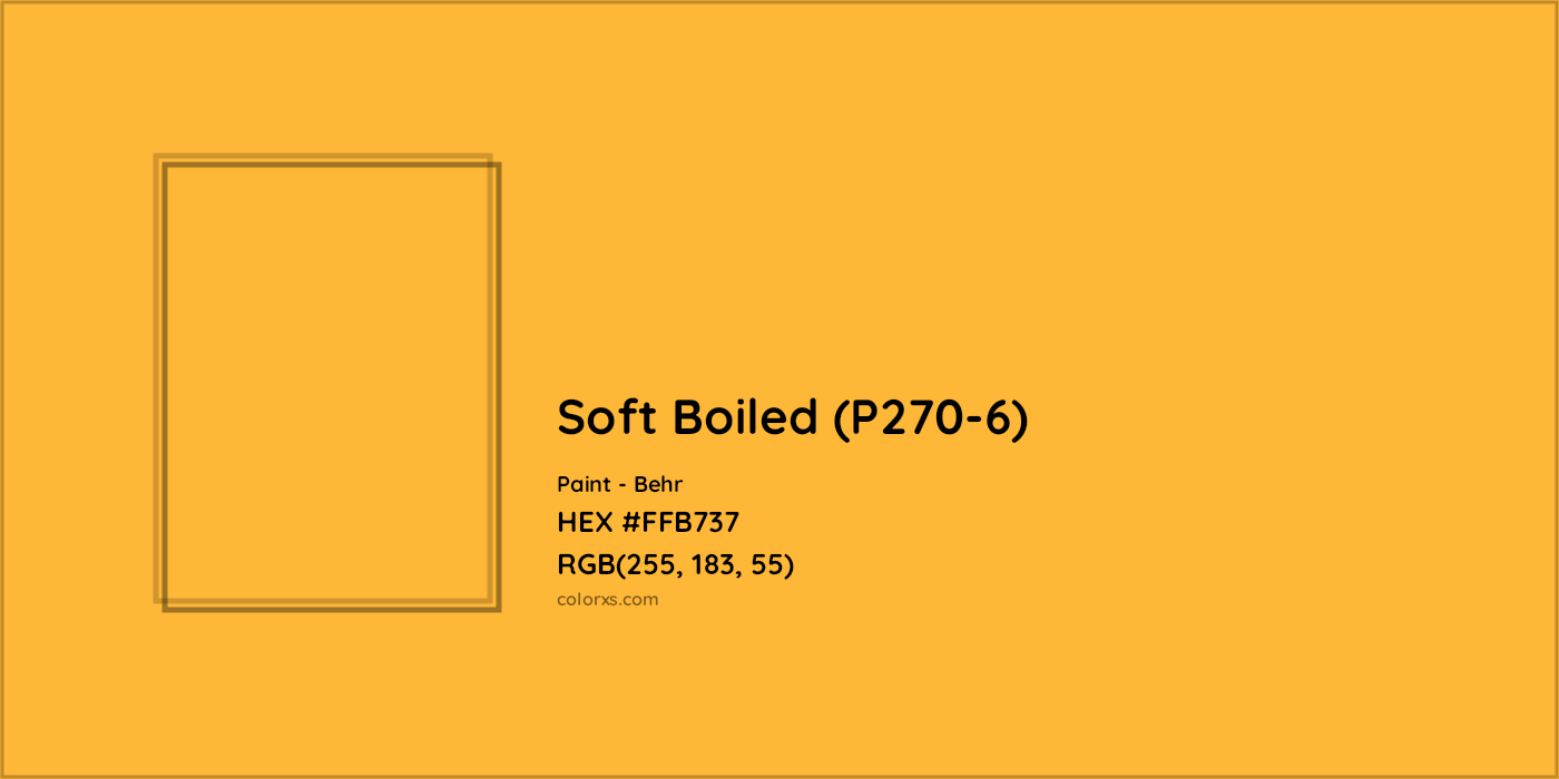 HEX #FFB737 Soft Boiled (P270-6) Paint Behr - Color Code