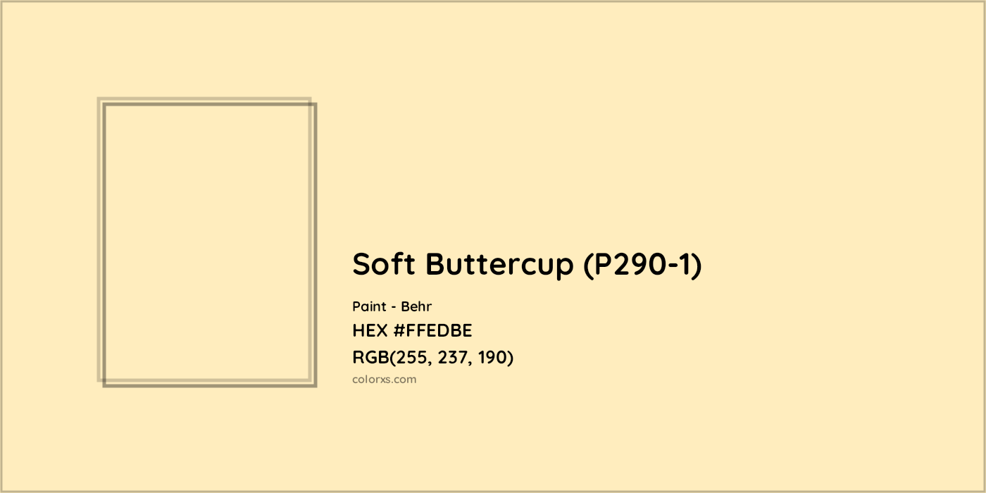 HEX #FFEDBE Soft Buttercup (P290-1) Paint Behr - Color Code
