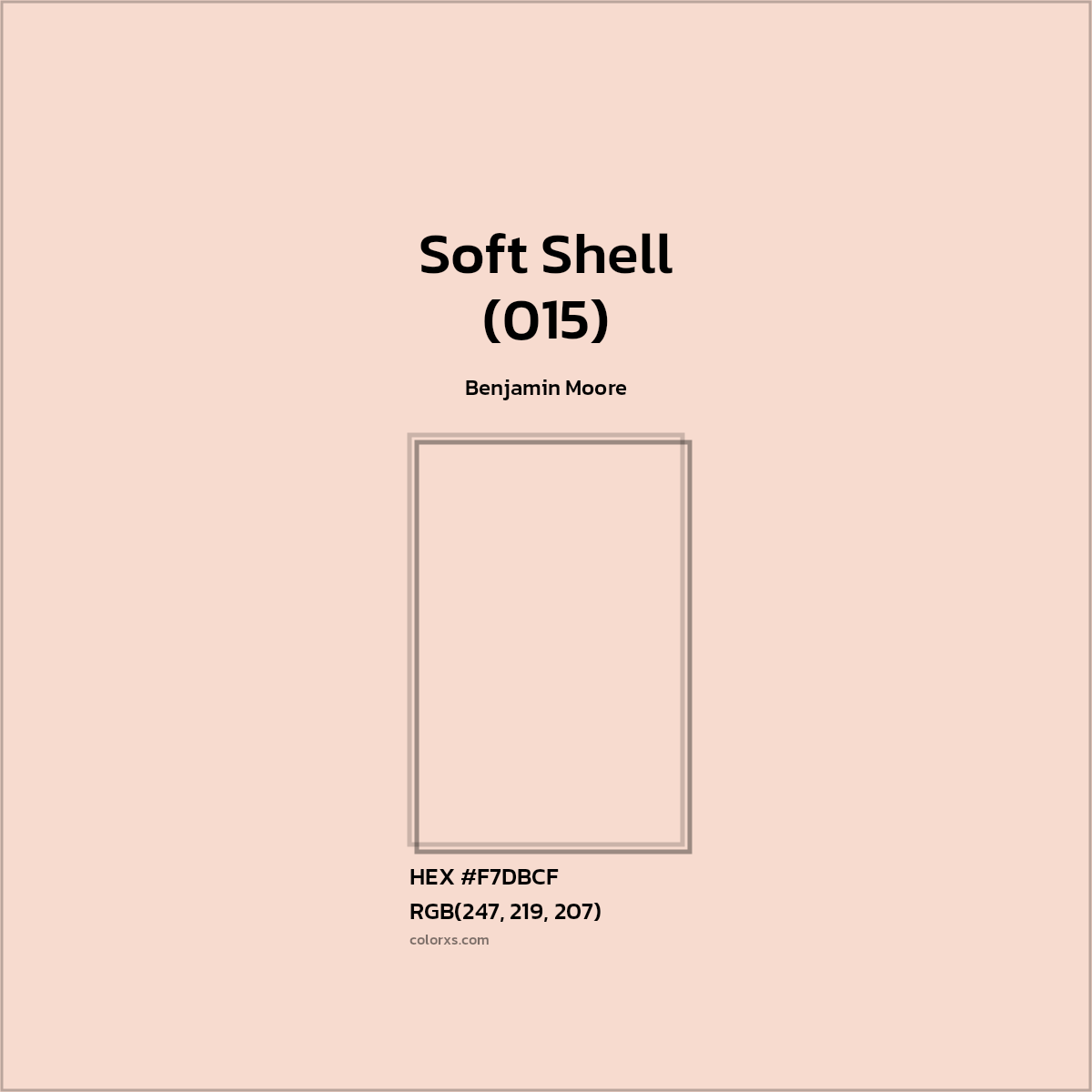 HEX #F7DBCF Soft Shell (015) Paint Benjamin Moore - Color Code