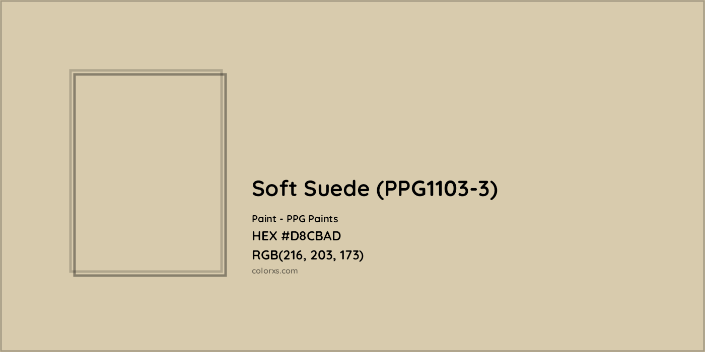 HEX #D8CBAD Soft Suede (PPG1103-3) Paint PPG Paints - Color Code