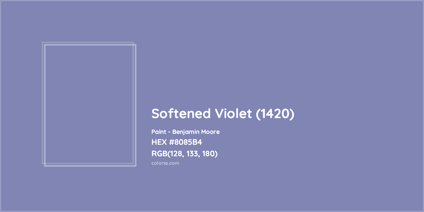 HEX #8085B4 Softened Violet (1420) Paint Benjamin Moore - Color Code
