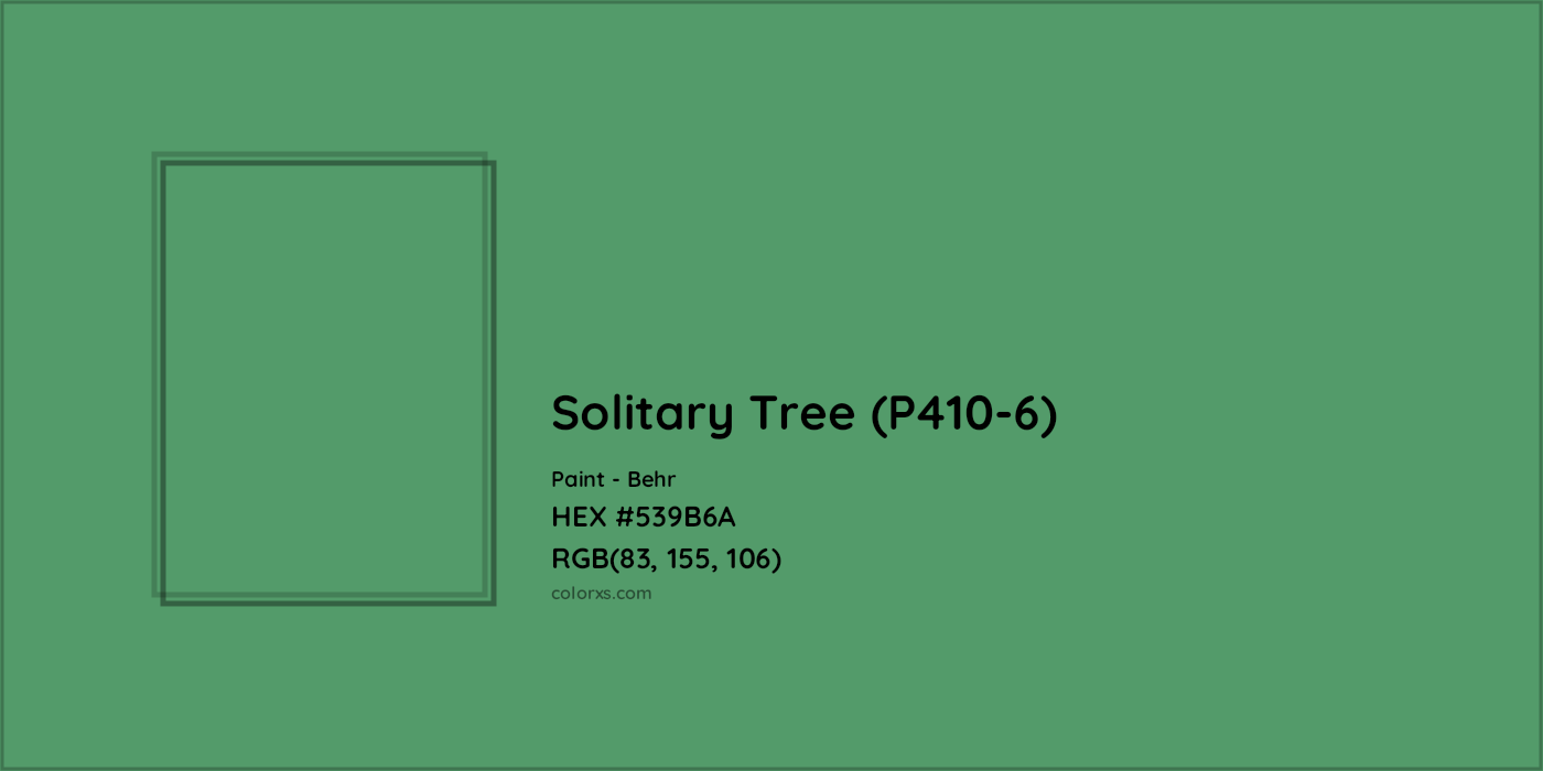 HEX #539B6A Solitary Tree (P410-6) Paint Behr - Color Code