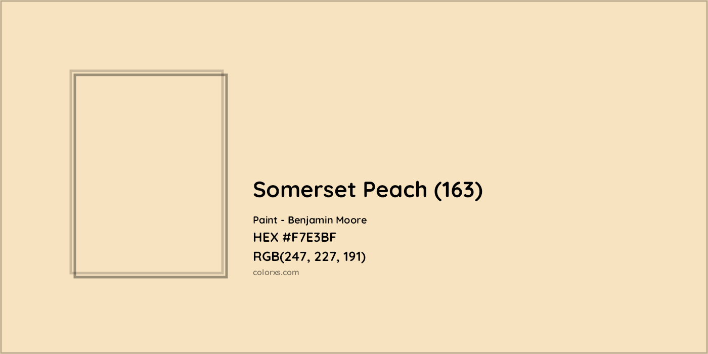 HEX #F7E3BF Somerset Peach (163) Paint Benjamin Moore - Color Code