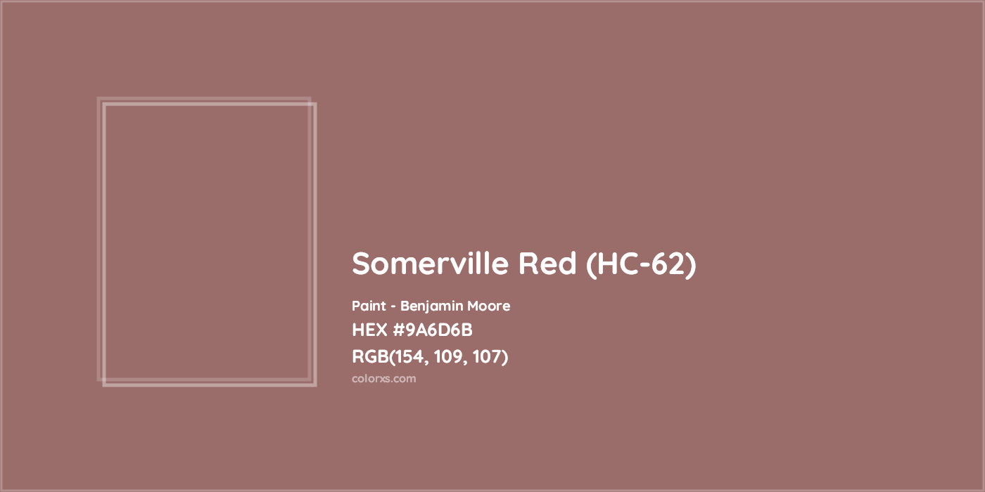 HEX #9A6D6B Somerville Red (HC-62) Paint Benjamin Moore - Color Code