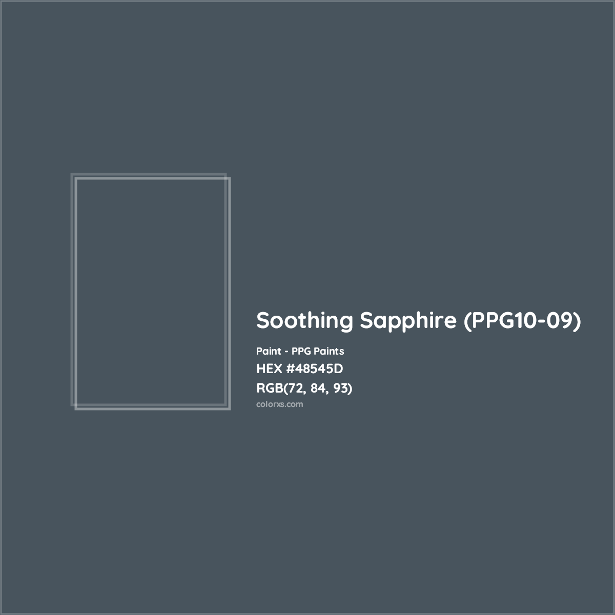 HEX #48545D Soothing Sapphire (PPG10-09) Paint PPG Paints - Color Code