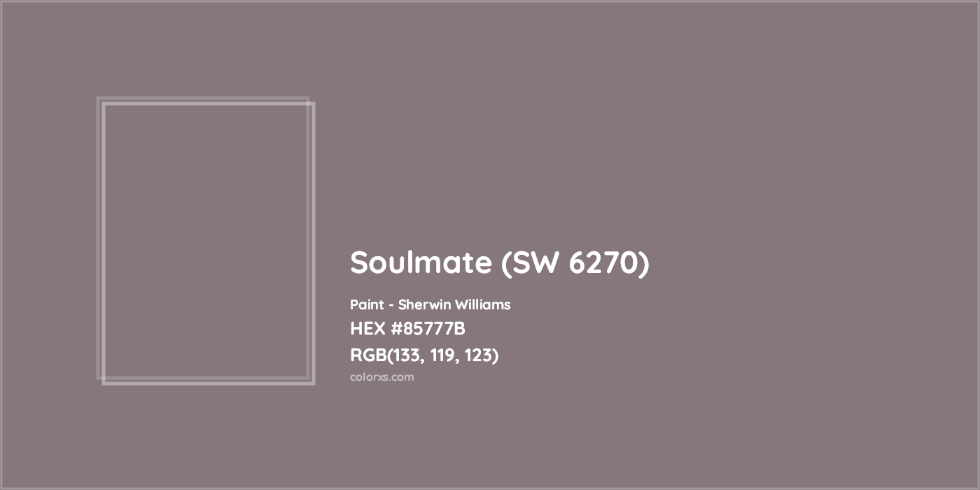 HEX #85777B Soulmate (SW 6270) Paint Sherwin Williams - Color Code