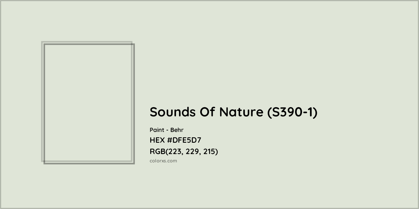 HEX #DFE5D7 Sounds Of Nature (S390-1) Paint Behr - Color Code