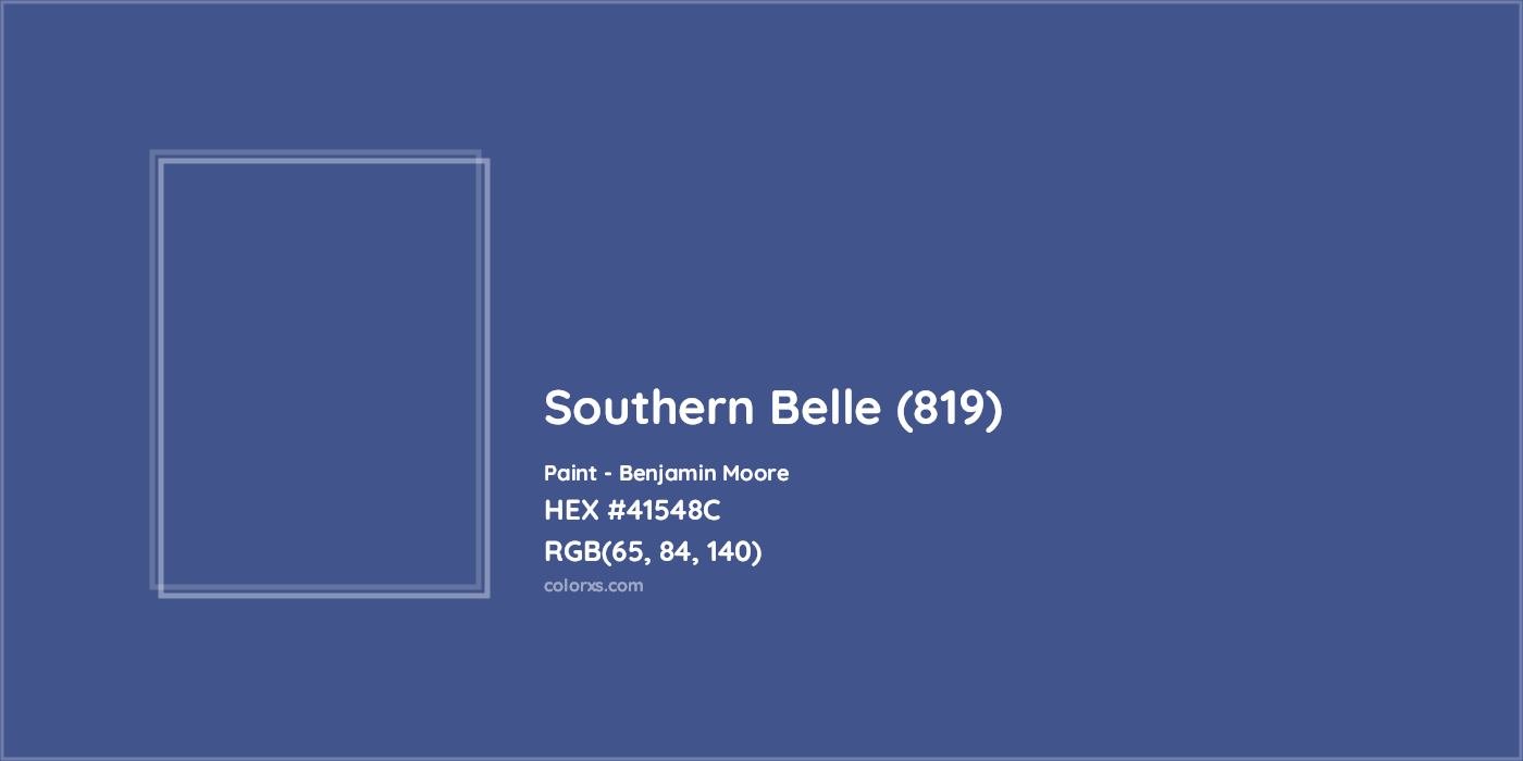 HEX #41548C Southern Belle (819) Paint Benjamin Moore - Color Code