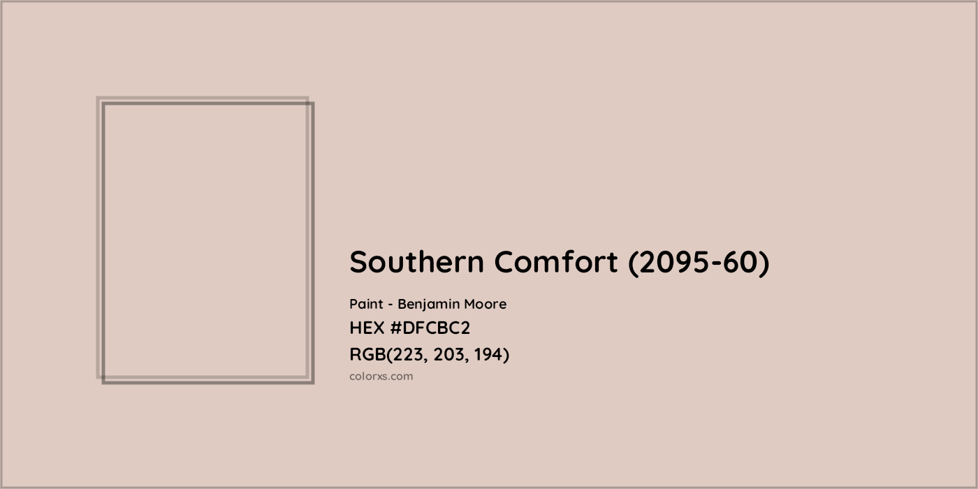 HEX #DFCBC2 Southern Comfort (2095-60) Paint Benjamin Moore - Color Code