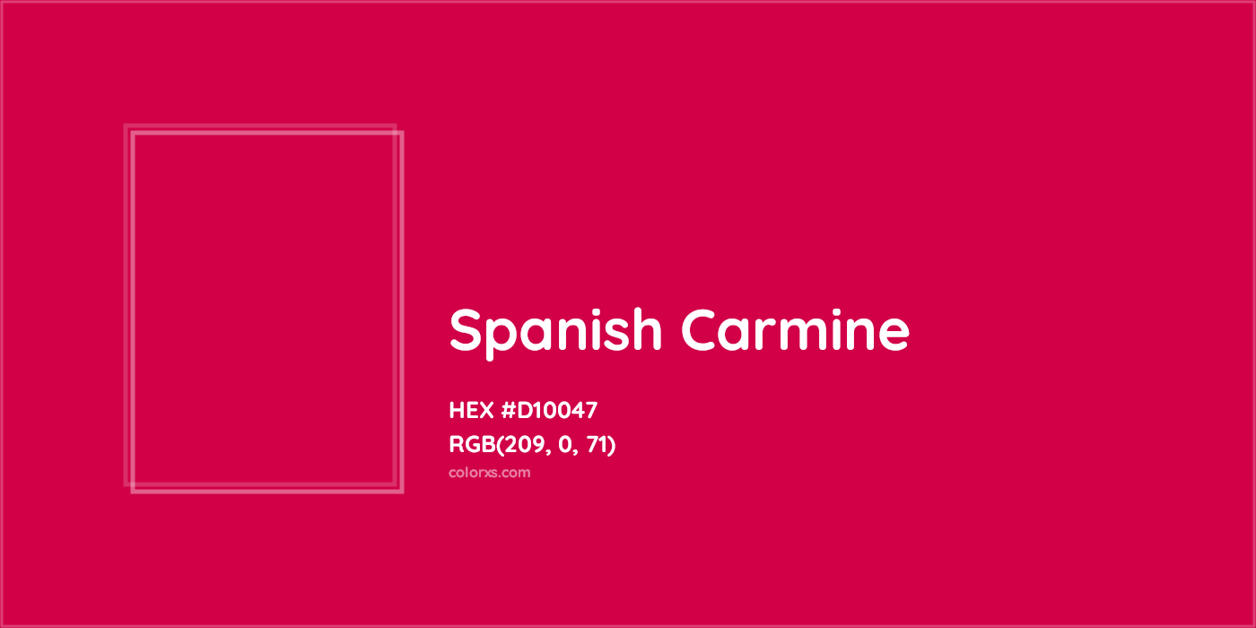 HEX #D10047 Spanish Carmine Color - Color Code