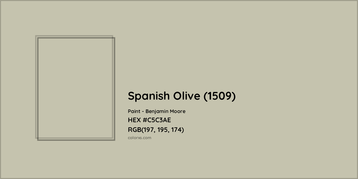 HEX #C5C3AE Spanish Olive (1509) Paint Benjamin Moore - Color Code