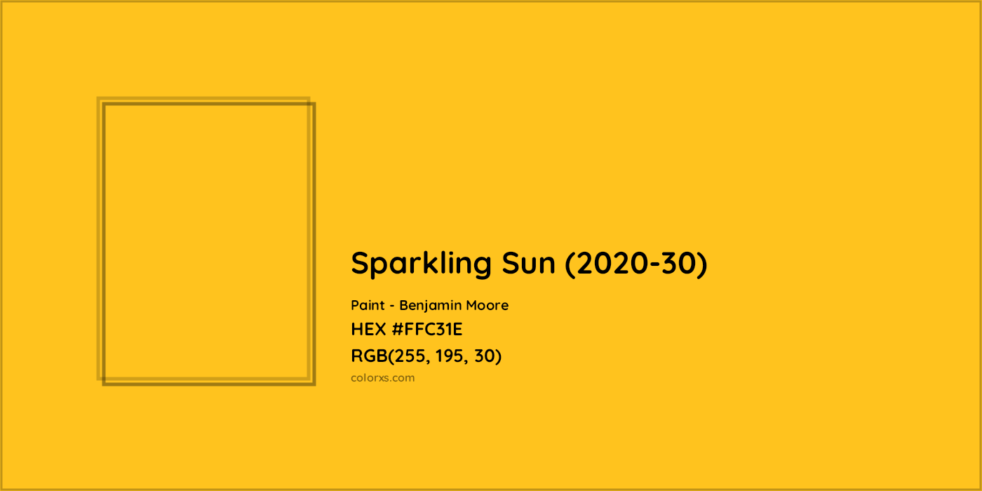HEX #FFC31E Sparkling Sun (2020-30) Paint Benjamin Moore - Color Code