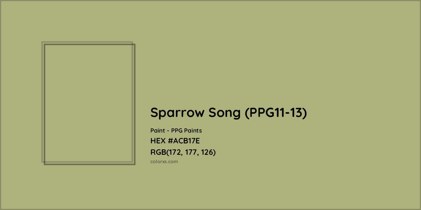 HEX #ACB17E Sparrow Song (PPG11-13) Paint PPG Paints - Color Code