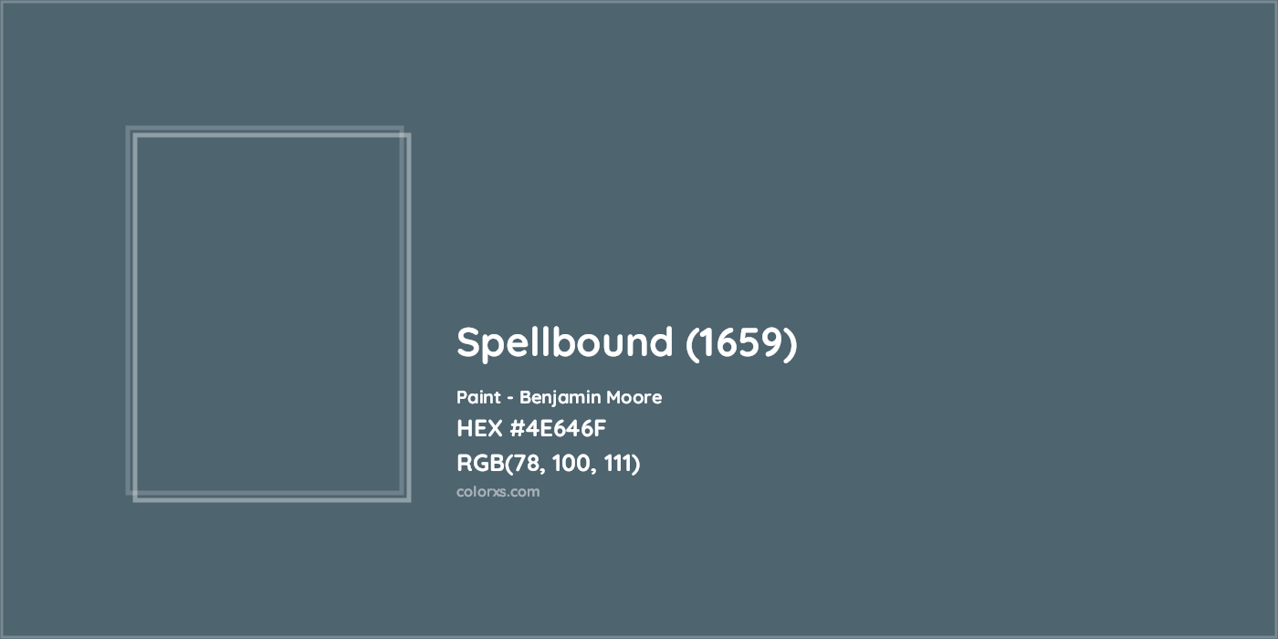 HEX #4E646F Spellbound (1659) Paint Benjamin Moore - Color Code
