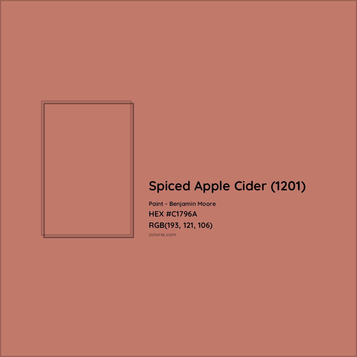 HEX #C1796A Spiced Apple Cider (1201) Paint Benjamin Moore - Color Code