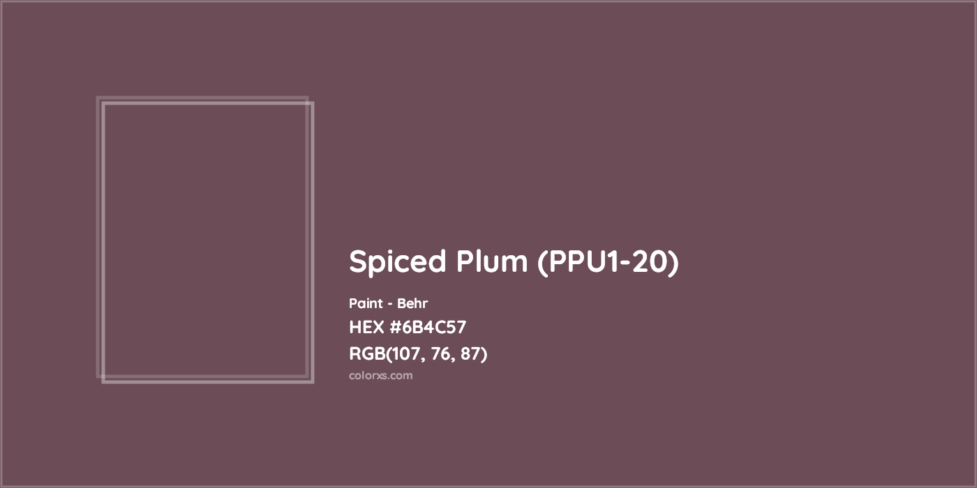 HEX #6B4C57 Spiced Plum (PPU1-20) Paint Behr - Color Code