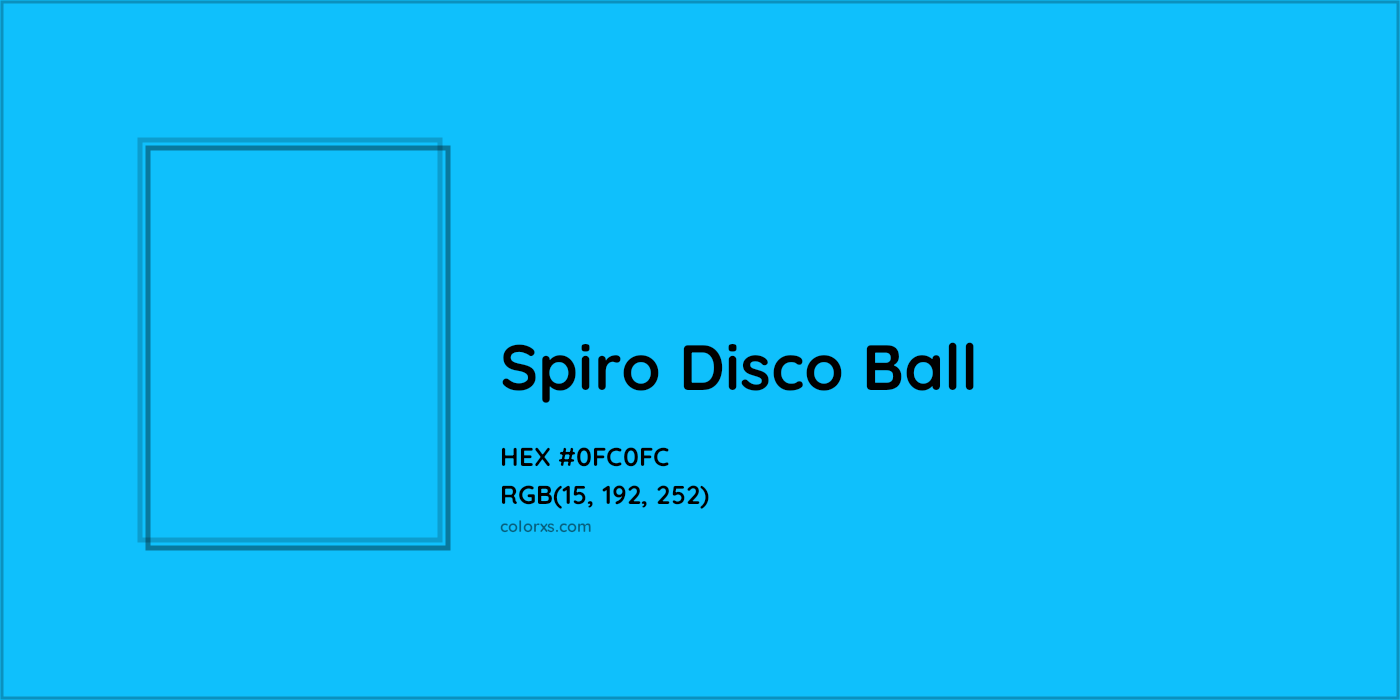 HEX #0FC0FC Spiro Disco Ball Color - Color Code