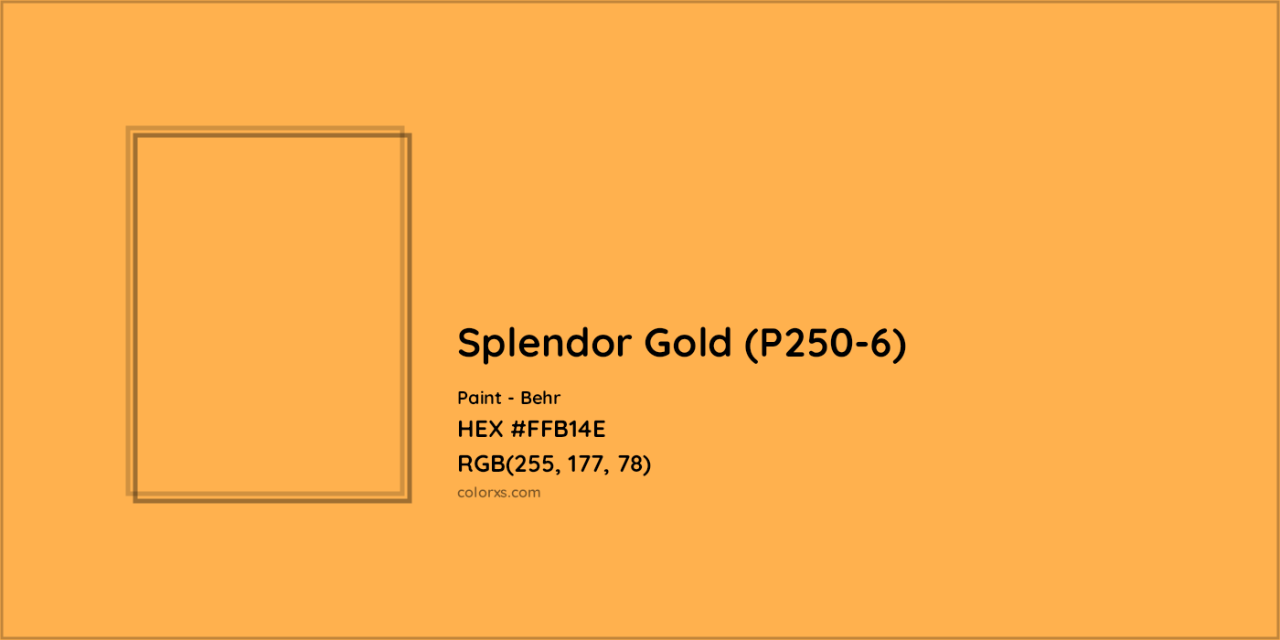 HEX #FFB14E Splendor Gold (P250-6) Paint Behr - Color Code