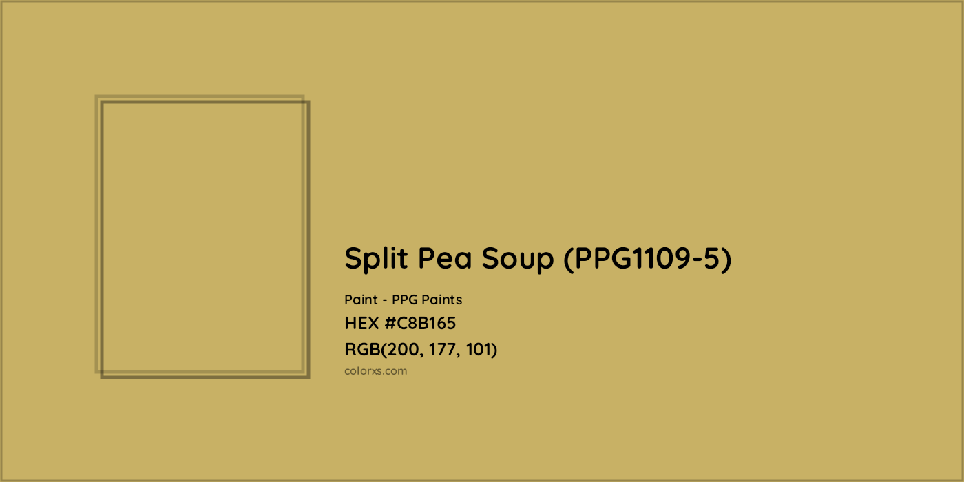 HEX #C8B165 Split Pea Soup (PPG1109-5) Paint PPG Paints - Color Code